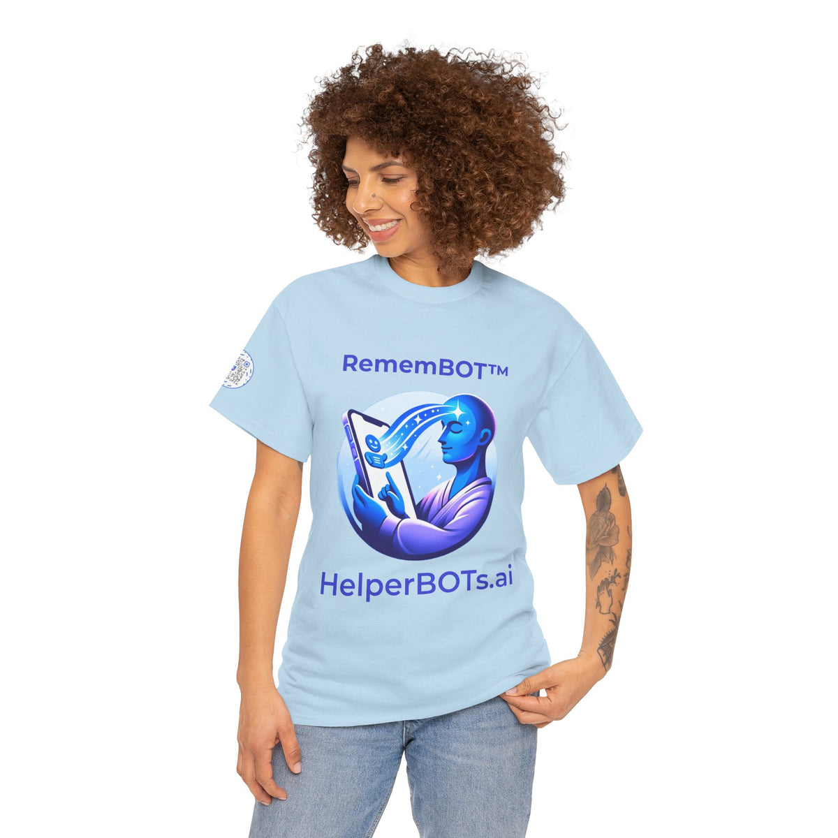 Unisex RememBOT™ Heavy Cotton Tee (Light Edition with Purple Print)