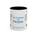 Logo Accent Coffee Mug (11, 15oz) (Dark Edition with Light Blue Print)