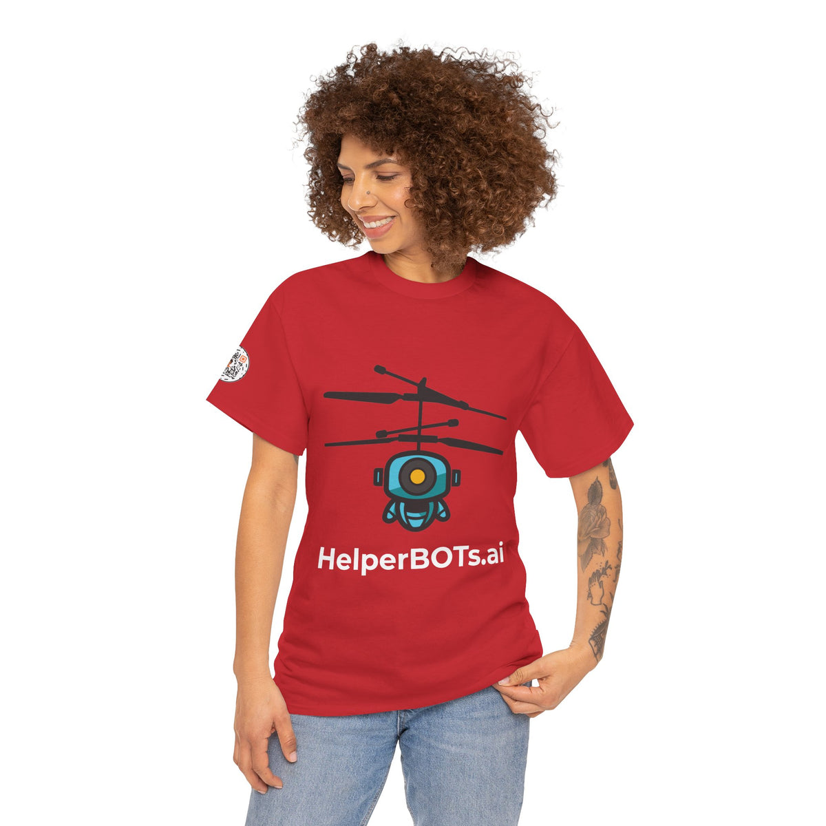 Unisex Security BOT Heavy Cotton Tee (Dark Edition with White Print)
