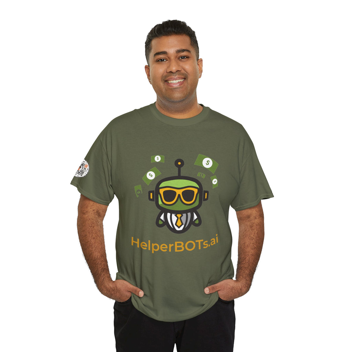 Unisex Financial BOT Heavy Cotton Tee (Dark Edition with Gold Print)