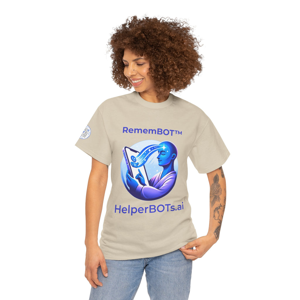 Unisex RememBOT™ Heavy Cotton Tee (Light Edition with Purple Print)