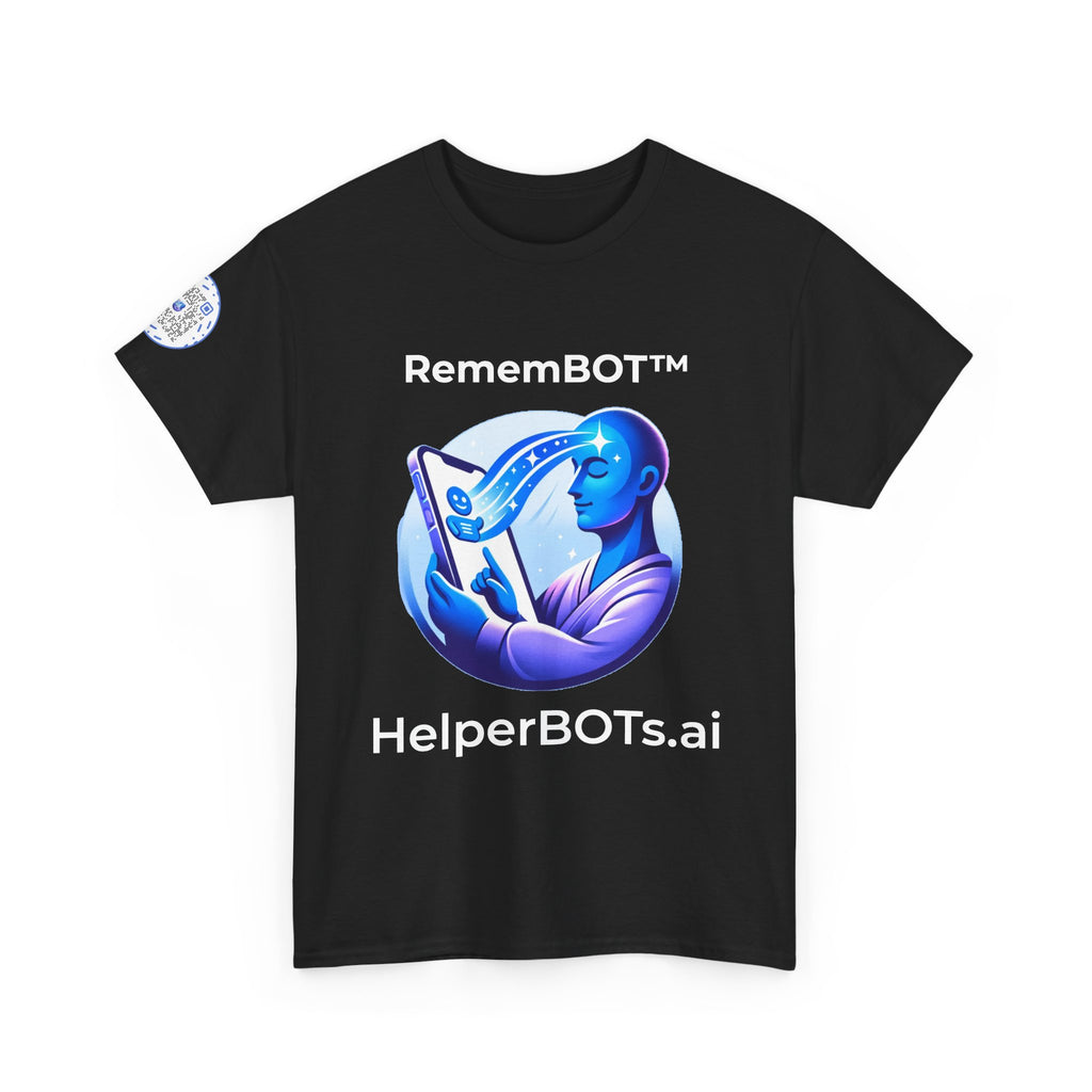 Unisex RememBOT™ Heavy Cotton Tee (Dark Edition with White Print)