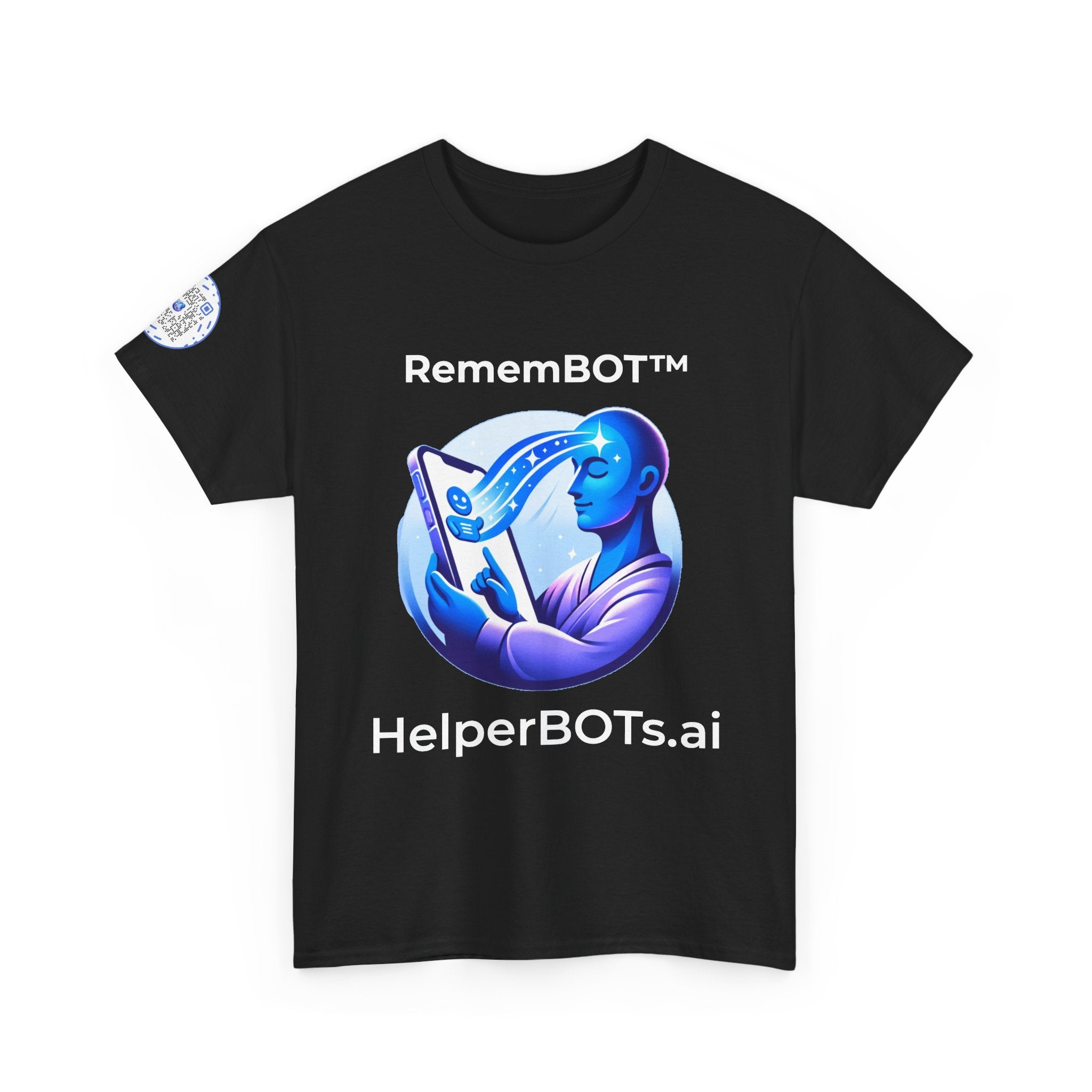 Unisex RememBOT™ Heavy Cotton Tee (Dark Edition with White Print)