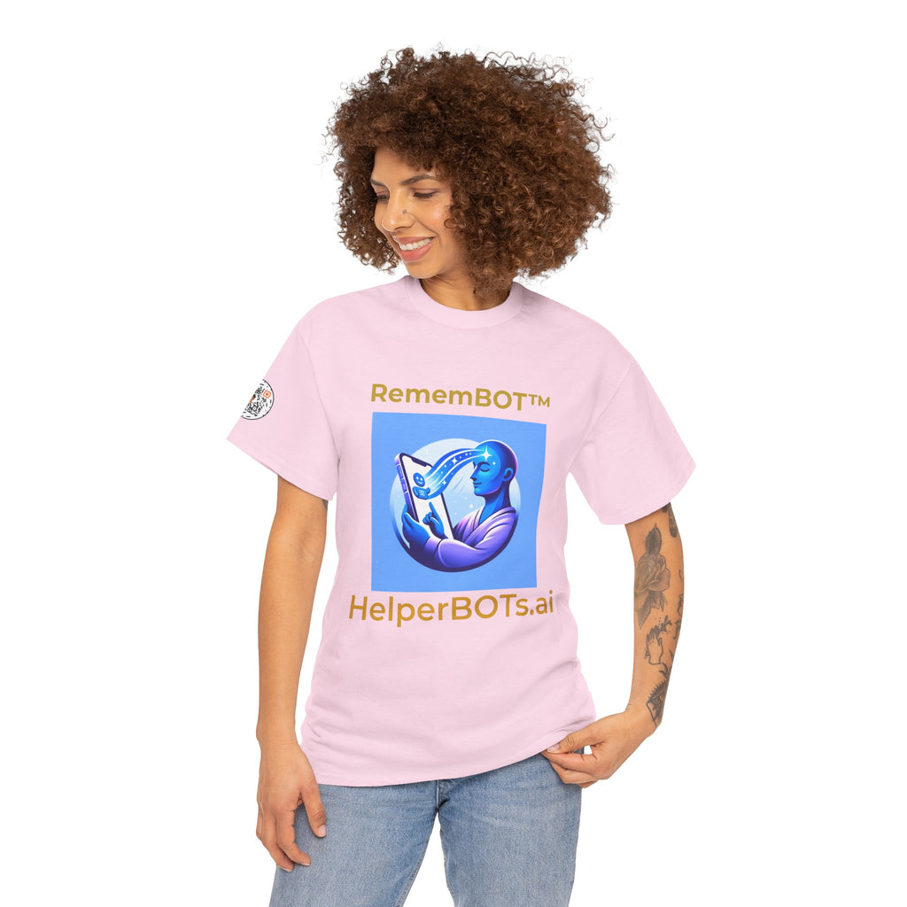 Unisex RememBOT™ Heavy Cotton Tee (Light Edition with Gold Lettering)