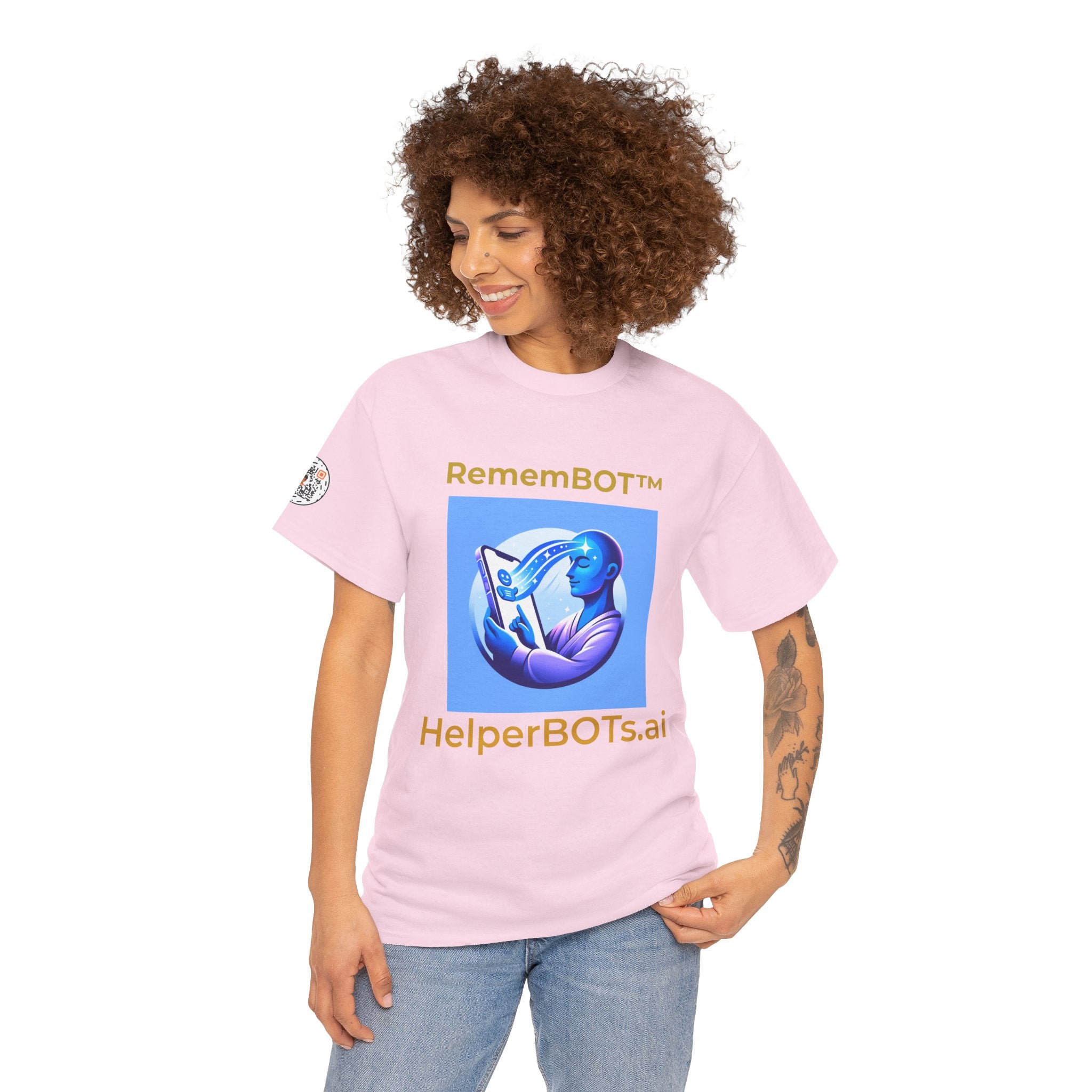 Unisex RememBOT™ Heavy Cotton Tee (Light Edition with Gold Lettering)