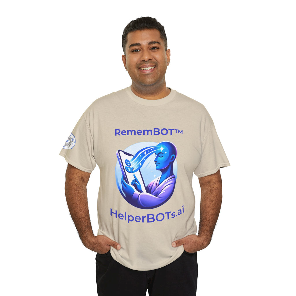 Unisex RememBOT™ Heavy Cotton Tee (Light Edition with Purple Print)