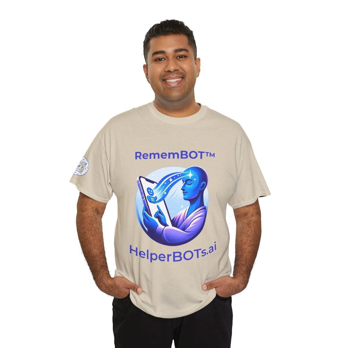 Unisex RememBOT™ Heavy Cotton Tee (Light Edition with Purple Print)