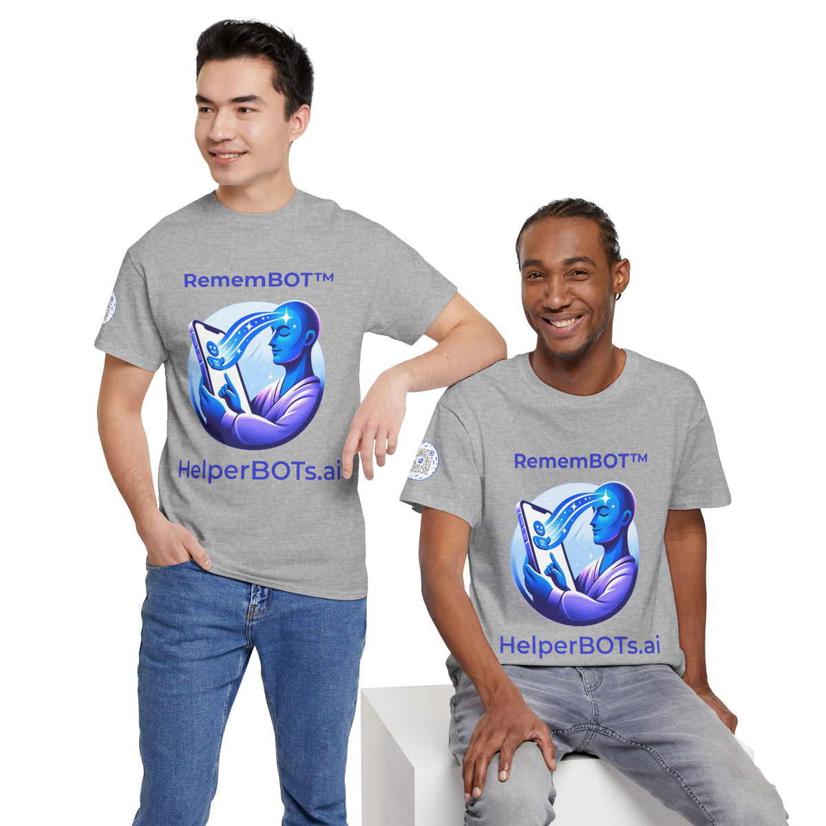 Unisex RememBOT™ Heavy Cotton Tee (Light Edition with Purple Print)
