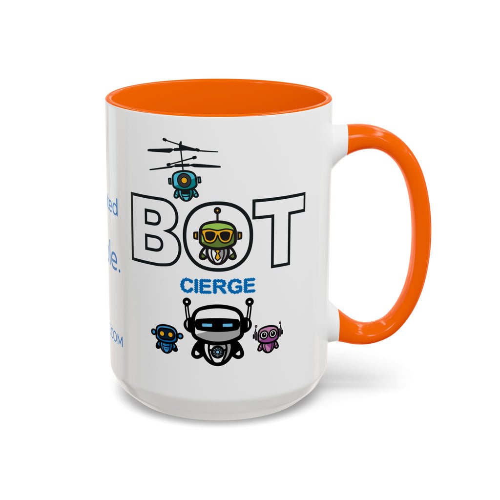 Logo Accent Coffee Mug (11, 15oz) (Dark Edition with Light Blue Print)