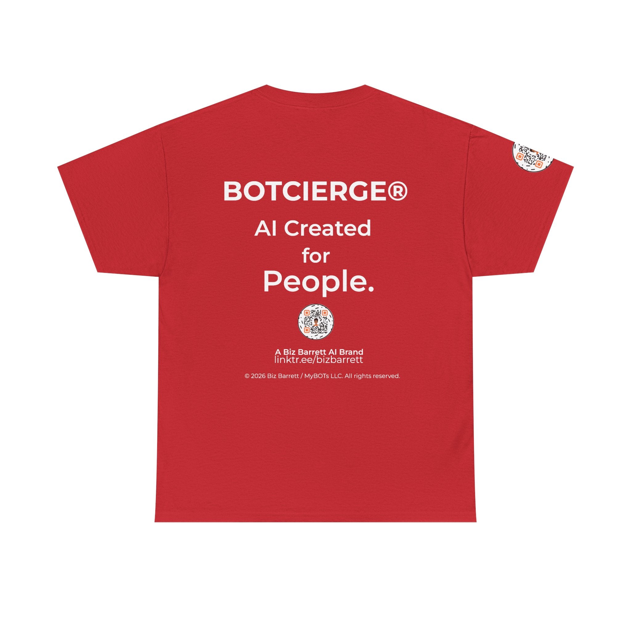 Unisex Security BOT Heavy Cotton Tee (Dark Edition with White Print)