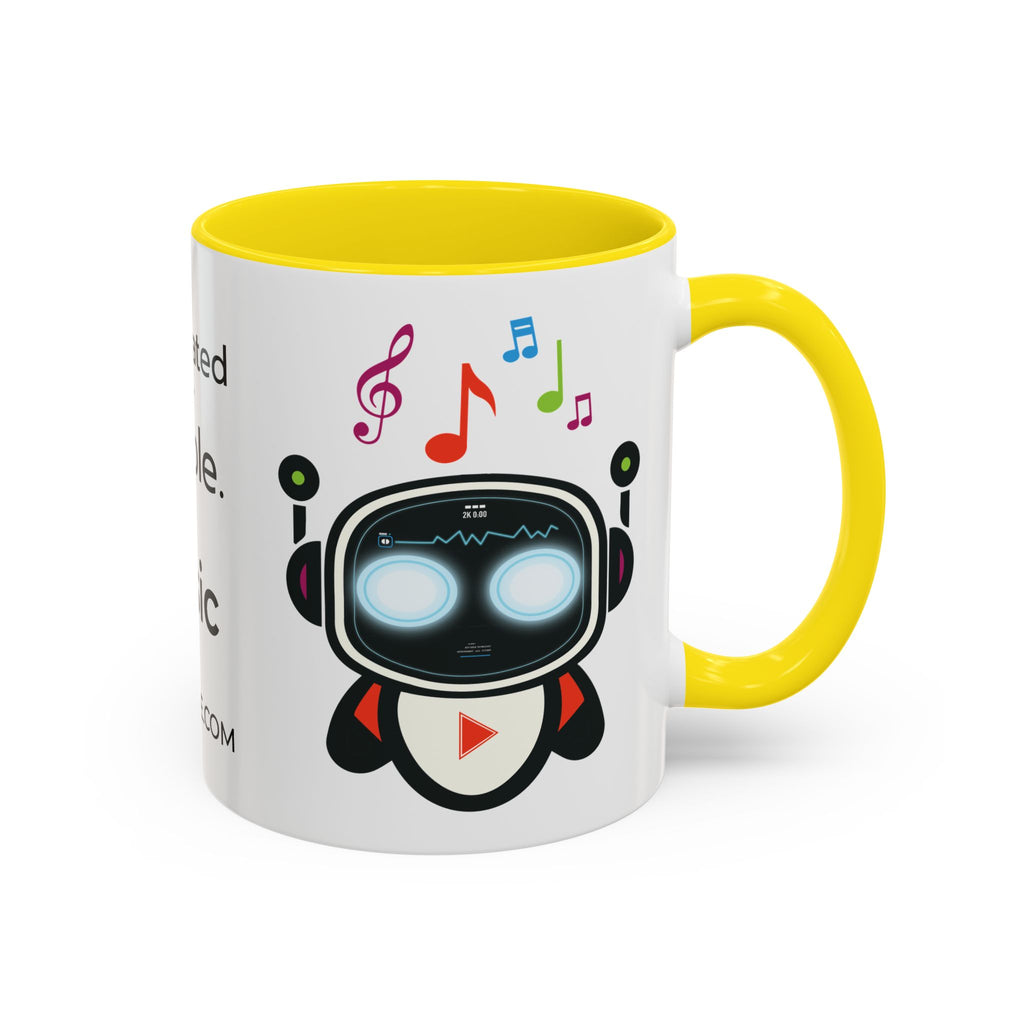 Music BOT Accent Coffee Mug (11, 15oz) (Light Edition with Black Print)