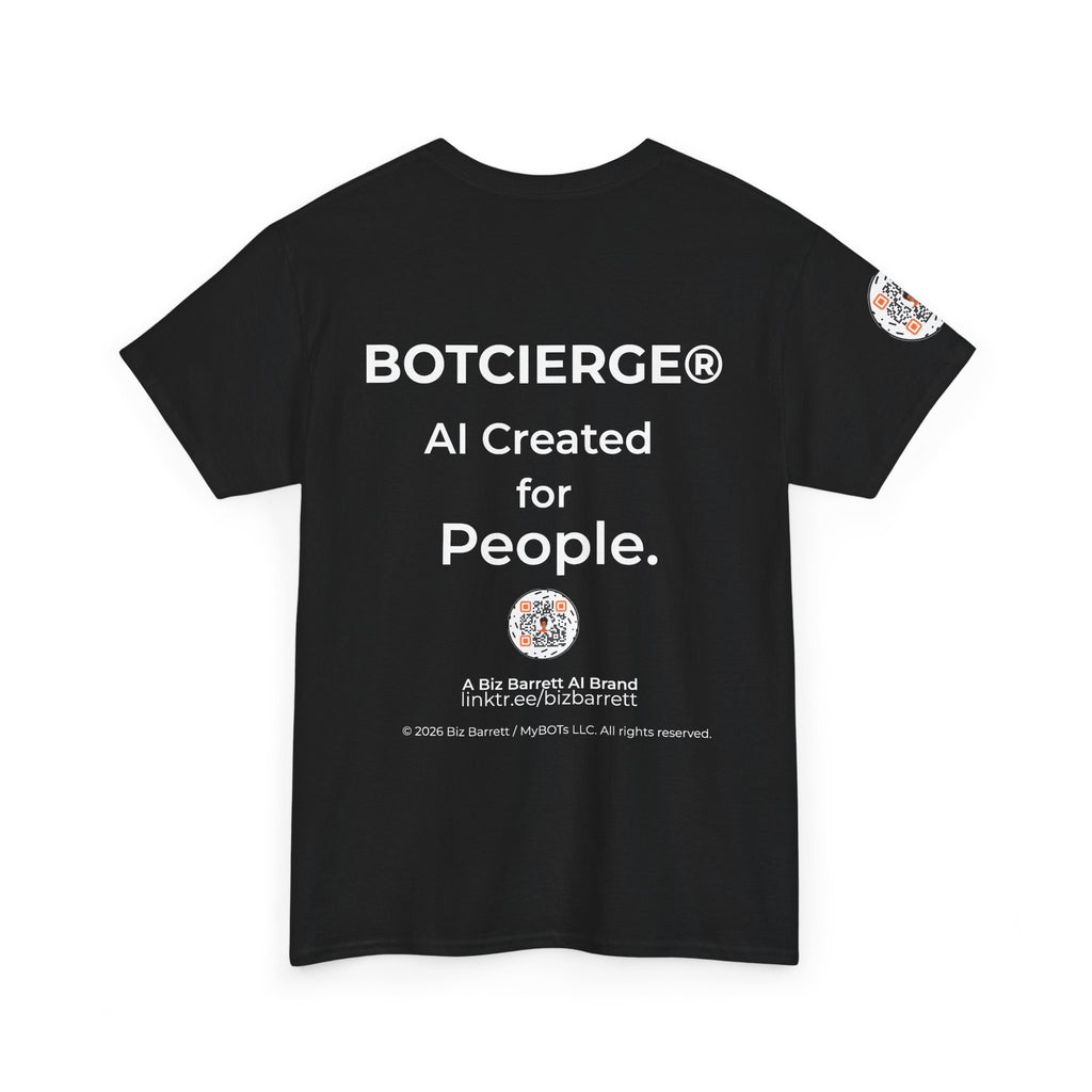 Unisex Security BOT Heavy Cotton Tee (Dark Edition with White Print)