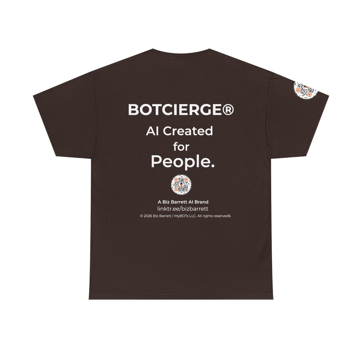 Unisex Healthcare BOT Heavy Cotton Tee (Dark Edition with White Print)