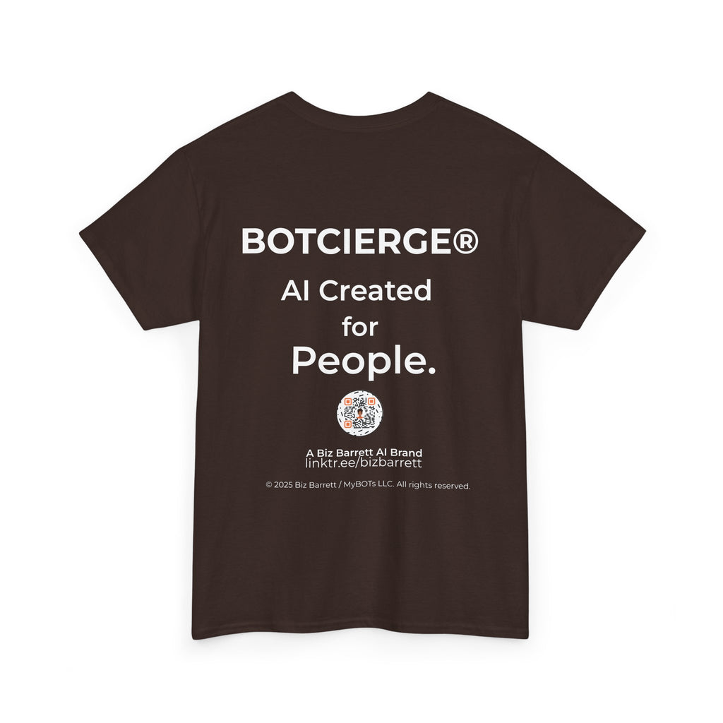 Unisex Security BOT Heavy Cotton Tee (Dark Edition white text)