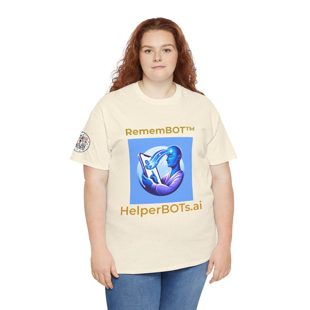 Unisex RememBOT™ Heavy Cotton Tee (Light Edition with Gold Lettering)