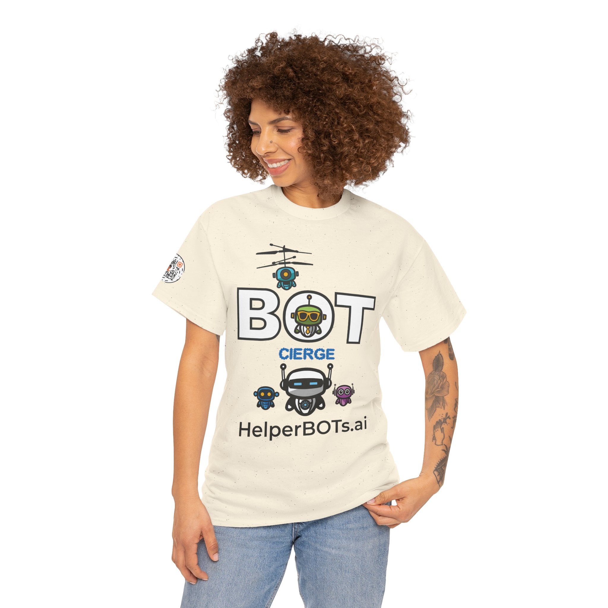 Unisex Logo Heavy Cotton Tee (Light Edition with Black Print)