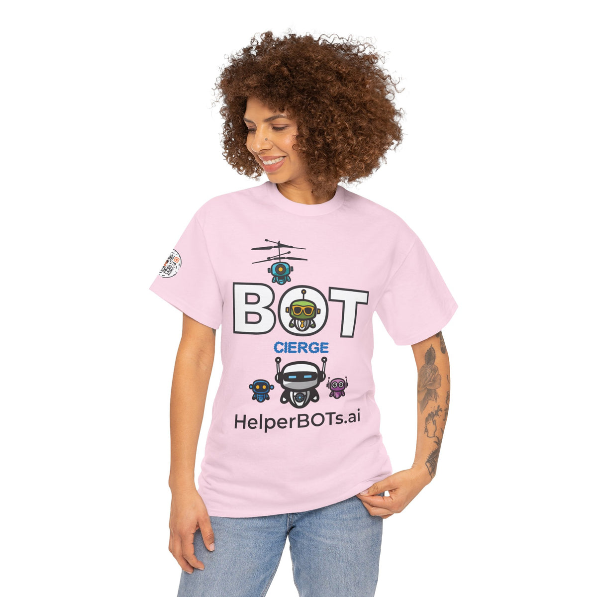 Unisex Logo Heavy Cotton Tee (Light Edition with Black Print)
