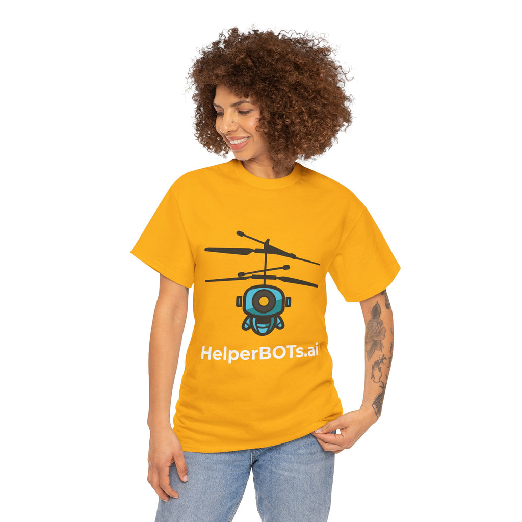 Unisex Security BOT Heavy Cotton Tee (Dark Edition white text)