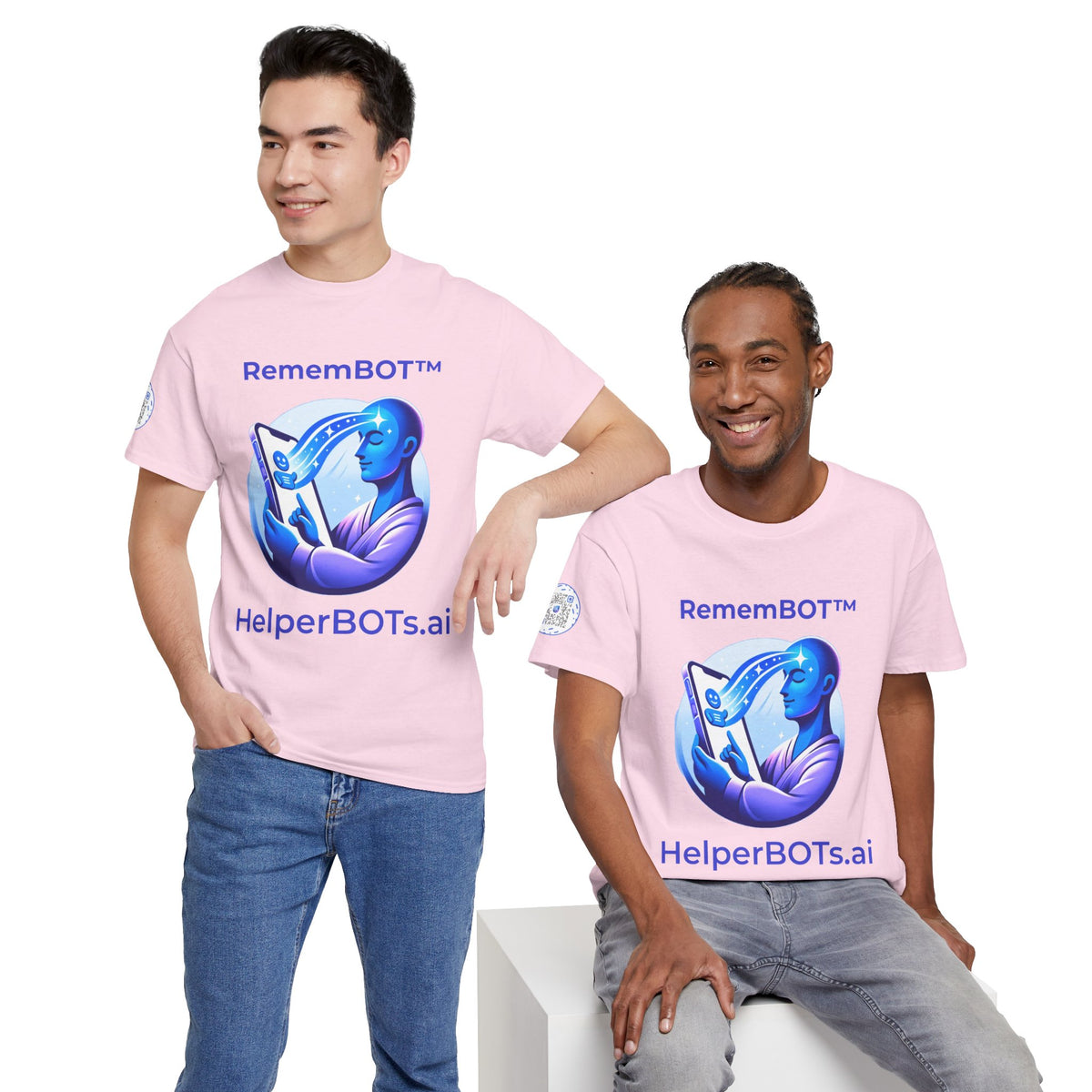 Unisex RememBOT™ Heavy Cotton Tee (Light Edition with Purple Print)
