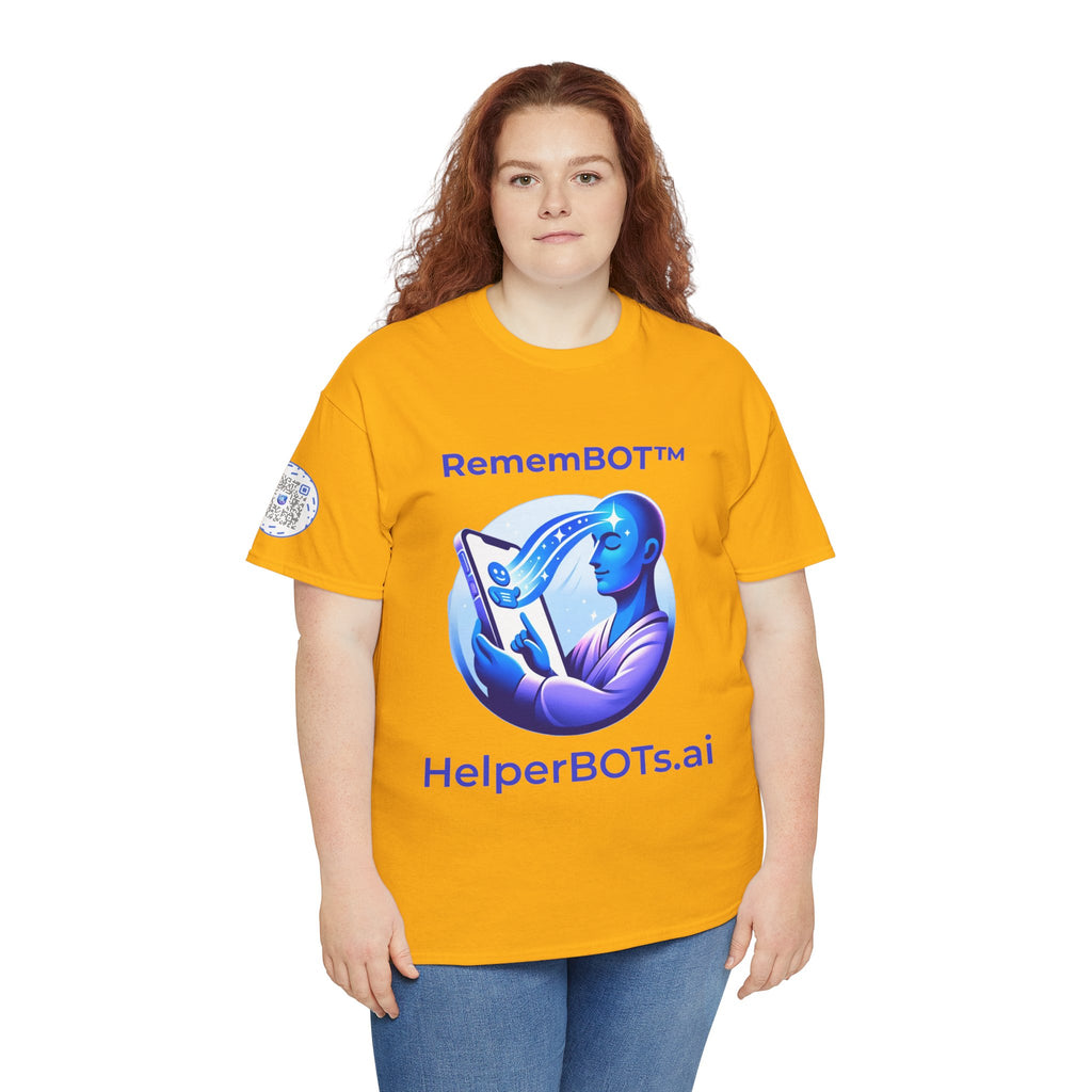 Unisex RememBOT™ Heavy Cotton Tee (Light Edition with Purple Print)