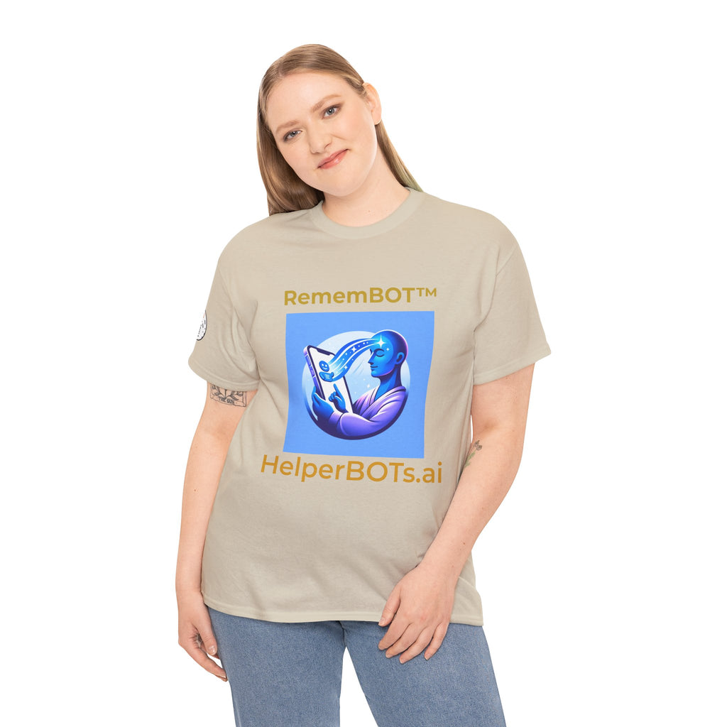 Unisex RememBOT™ Heavy Cotton Tee (Light Edition with Gold Lettering)