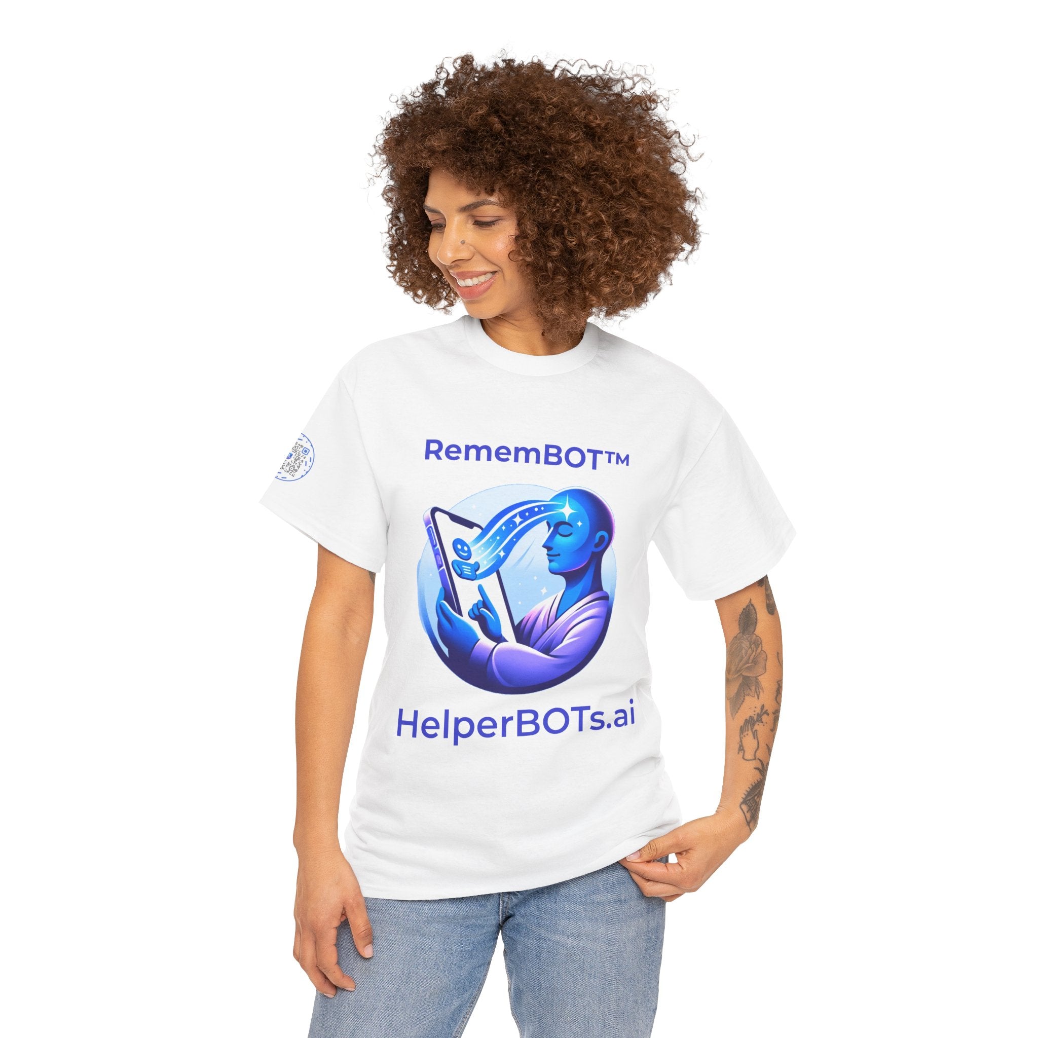 Unisex RememBOT™ Heavy Cotton Tee (Light Edition with Purple Print)