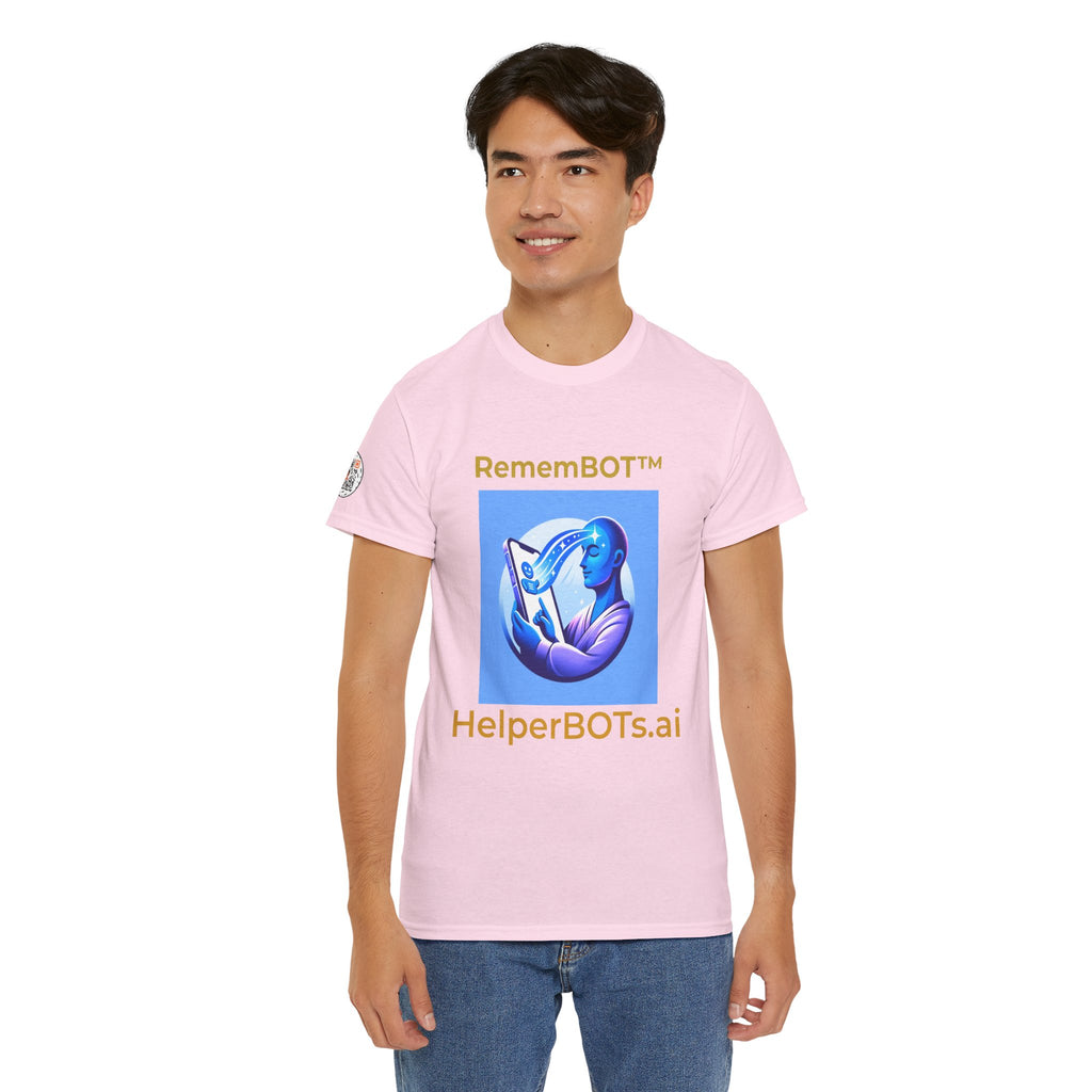 Unisex RememBOT™ Heavy Cotton Tee (Light Edition with Gold Lettering)