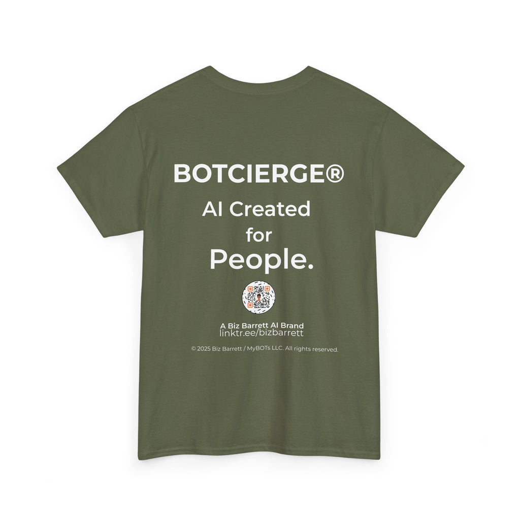Unisex Security BOT Heavy Cotton Tee (Dark Edition white text)