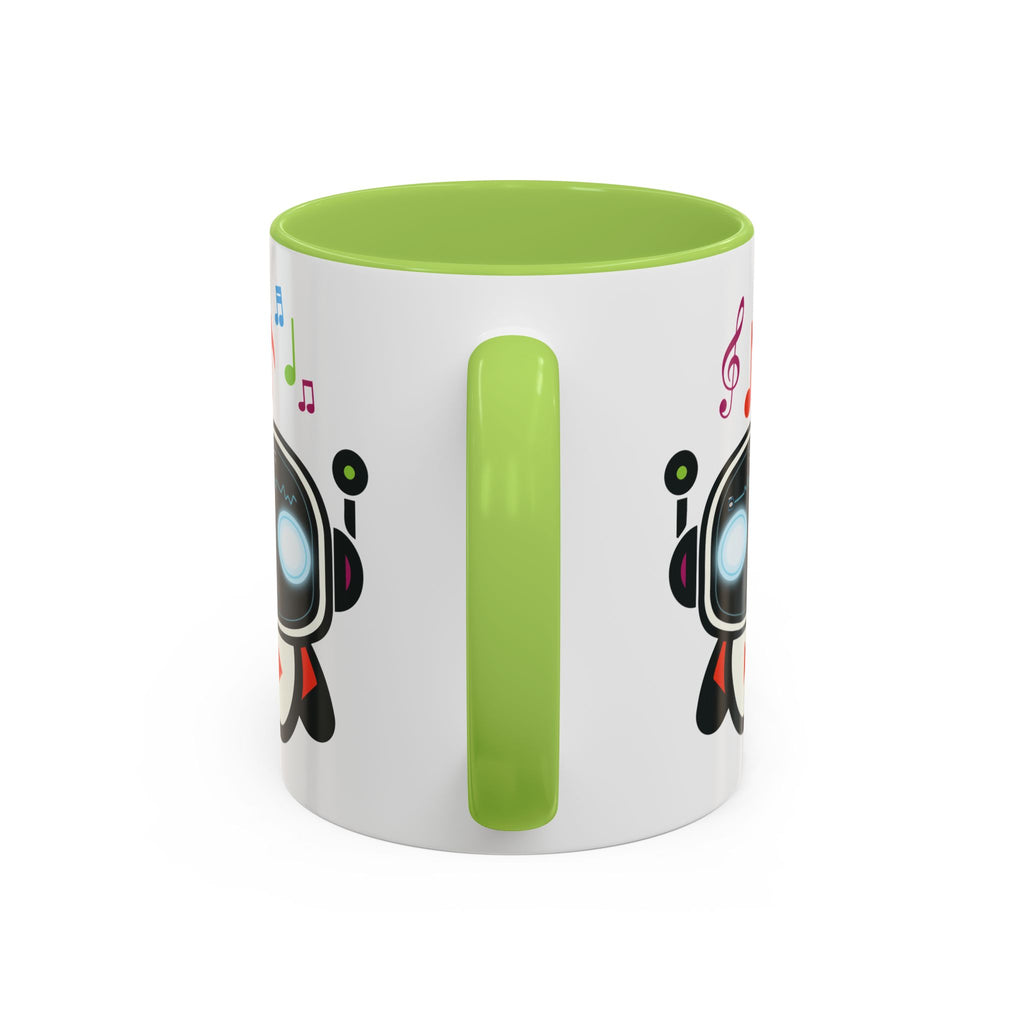 Music BOT Accent Coffee Mug (11, 15oz) (Light Edition with Black Print)