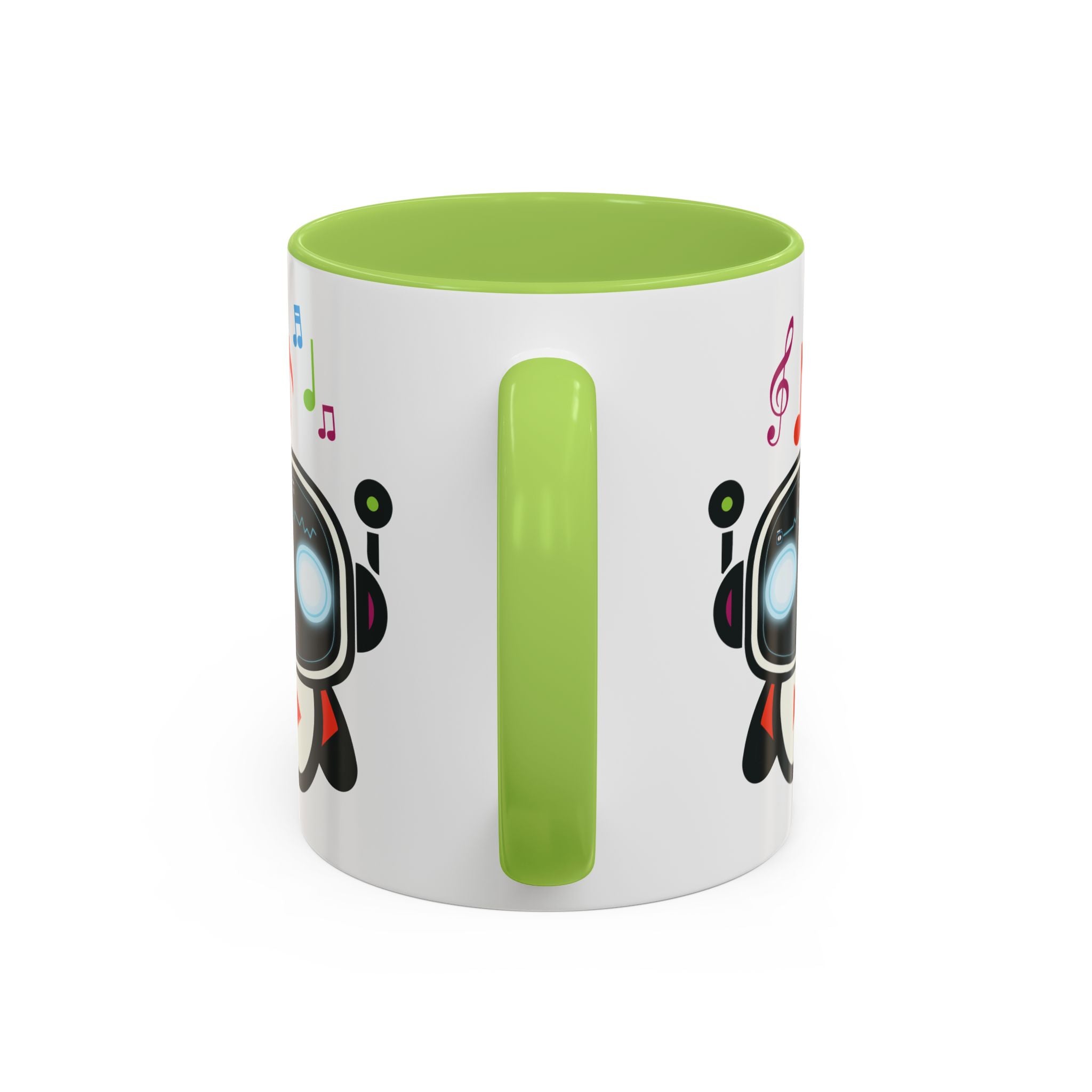 Music BOT Accent Coffee Mug (11, 15oz) (Light Edition with Black Print)