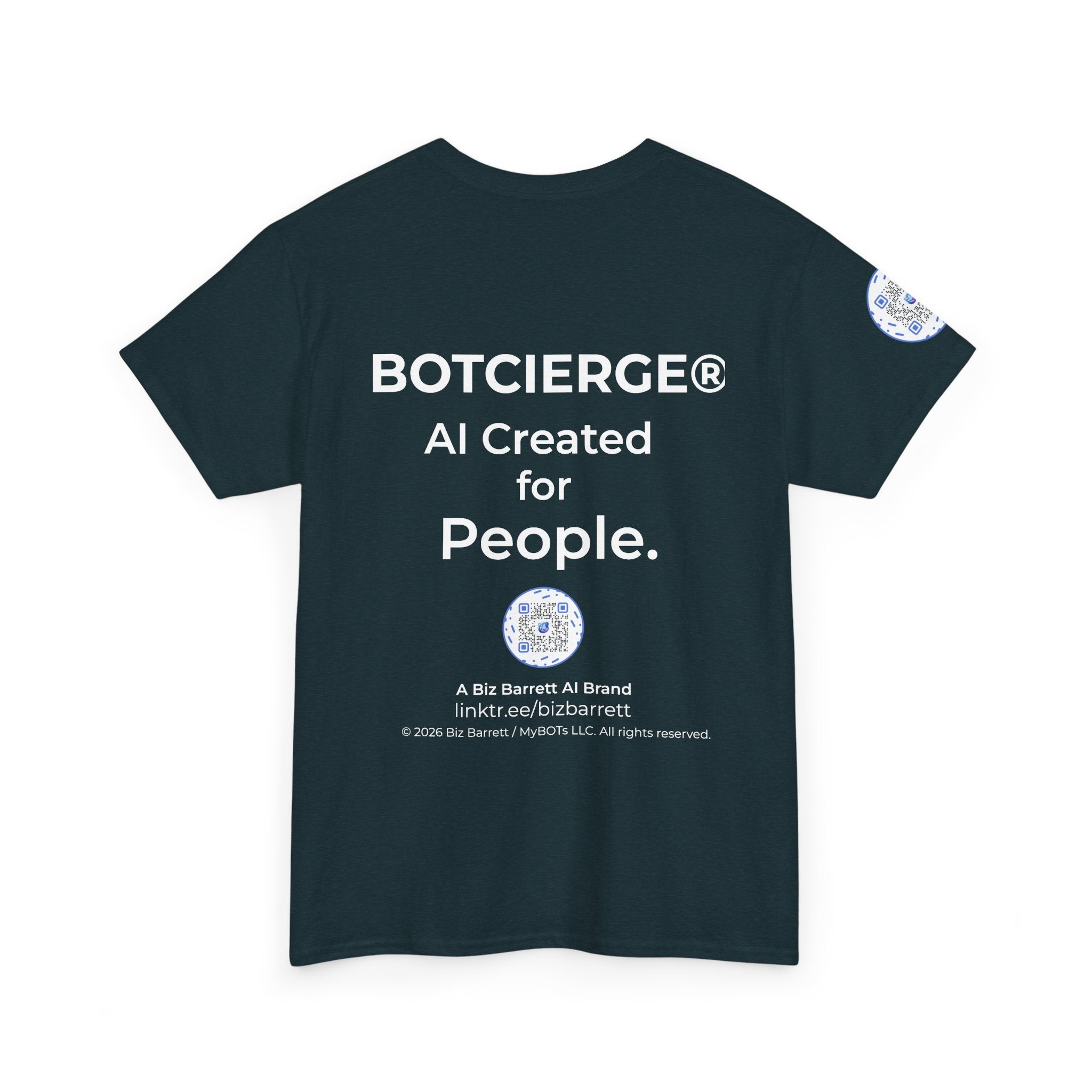 Unisex RememBOT™ Heavy Cotton Tee (Dark Edition with White Print)