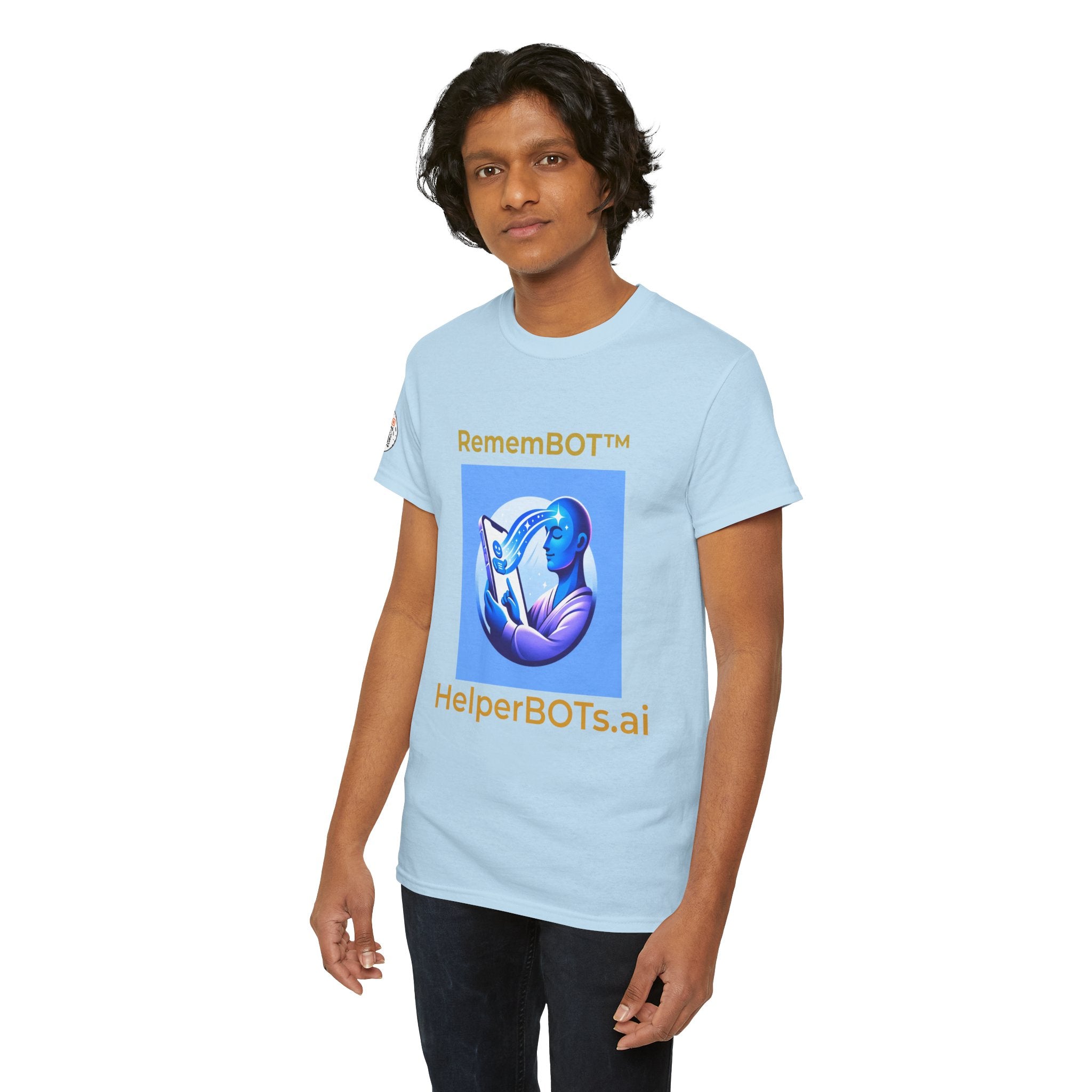 Unisex RememBOT™ Heavy Cotton Tee (Light Edition with Gold Lettering)