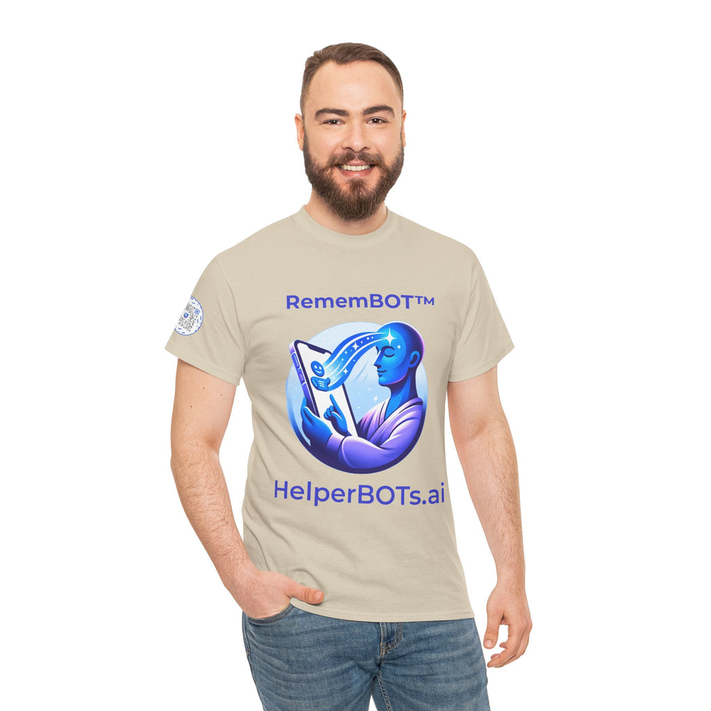 Unisex RememBOT™ Heavy Cotton Tee (Light Edition with Purple Print)