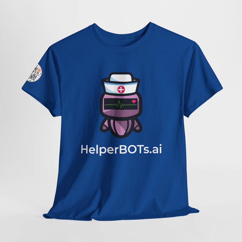 Unisex Healthcare BOT Heavy Cotton Tee (Dark Edition with White Print)