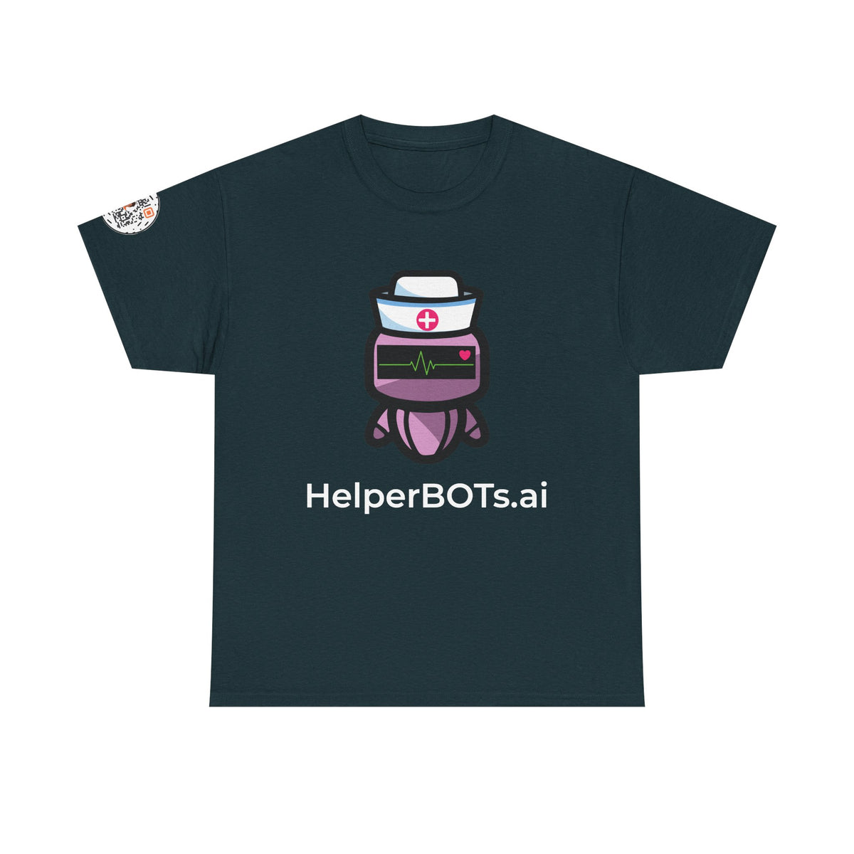 Unisex Healthcare BOT Heavy Cotton Tee (Dark Edition with White Print)
