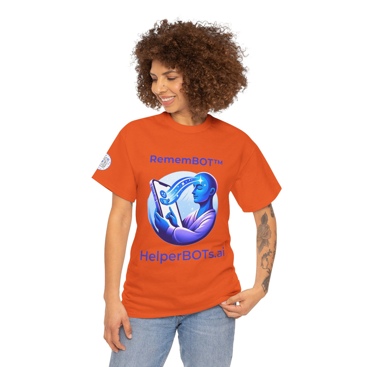 Unisex RememBOT™ Heavy Cotton Tee (Light Edition with Purple Print)