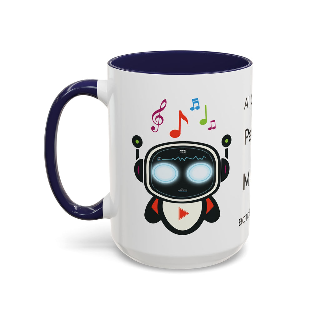 Music BOT Accent Coffee Mug (11, 15oz) (Light Edition with Black Print)