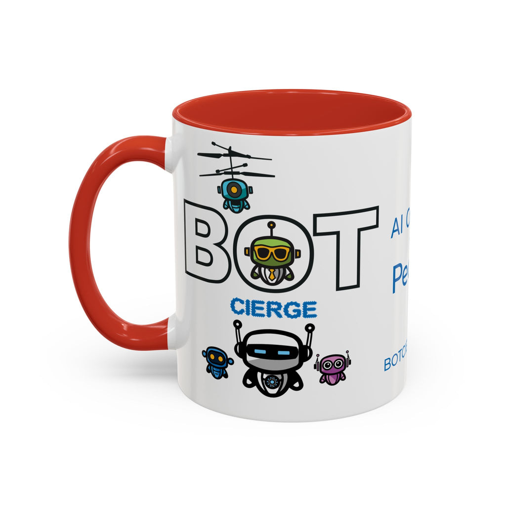 Logo Accent Coffee Mug (11, 15oz) (Dark Edition with Light Blue Print)