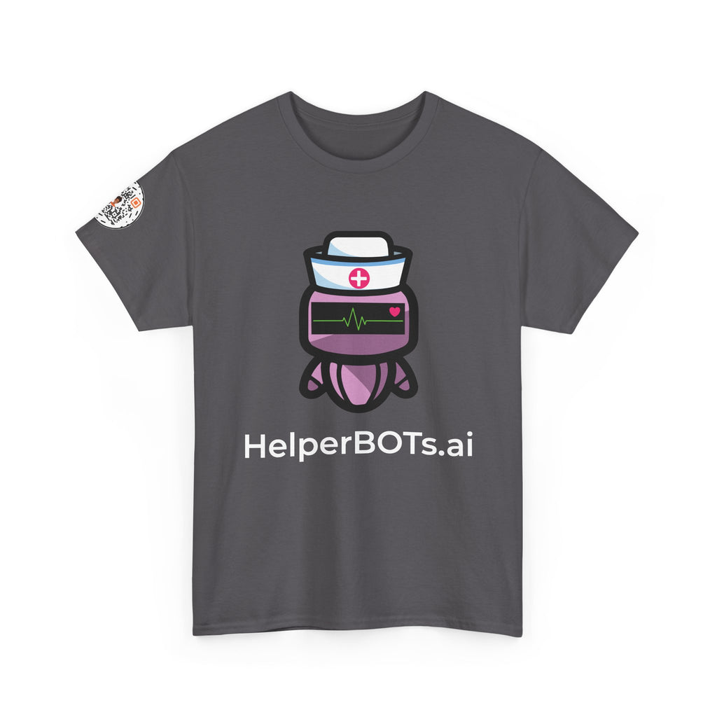 Unisex Healthcare BOT Heavy Cotton Tee (Dark Edition with White Print)