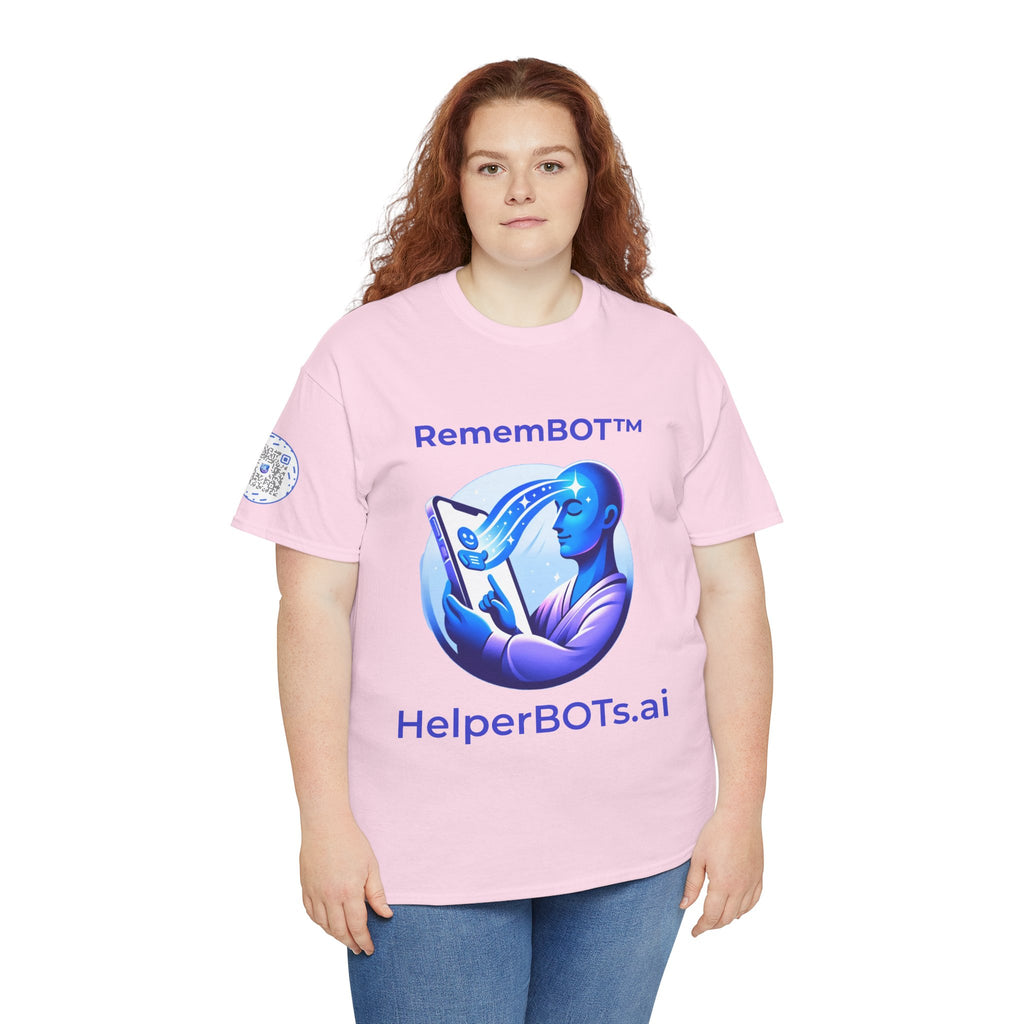 Unisex RememBOT™ Heavy Cotton Tee (Light Edition with Purple Print)