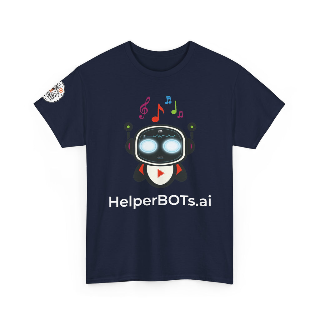 Unisex Music BOT Heavy Cotton Tee (Dark Edition with White Print)