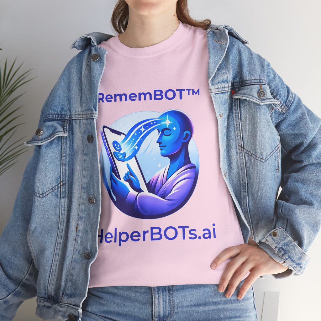 Unisex RememBOT™ Heavy Cotton Tee (Light Edition with Purple Print)