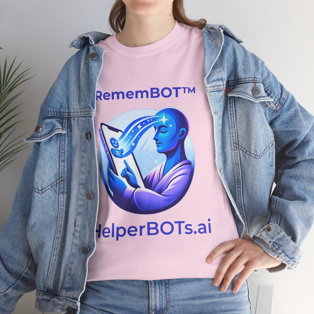 Unisex RememBOT™ Heavy Cotton Tee (Light Edition with Purple Print)