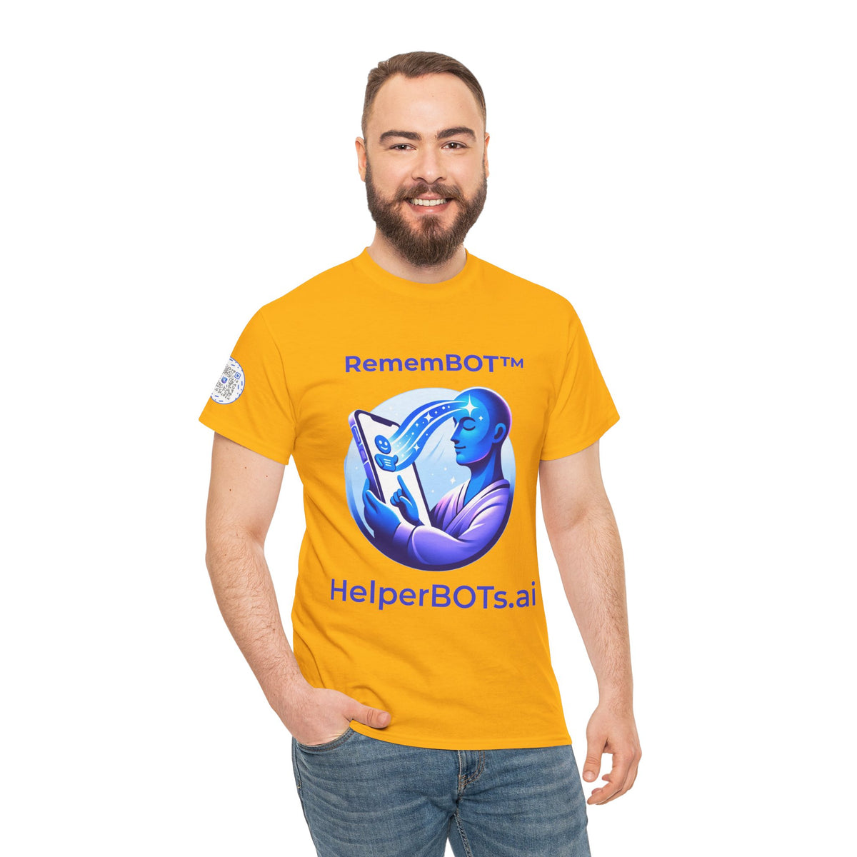Unisex RememBOT™ Heavy Cotton Tee (Light Edition with Purple Print)