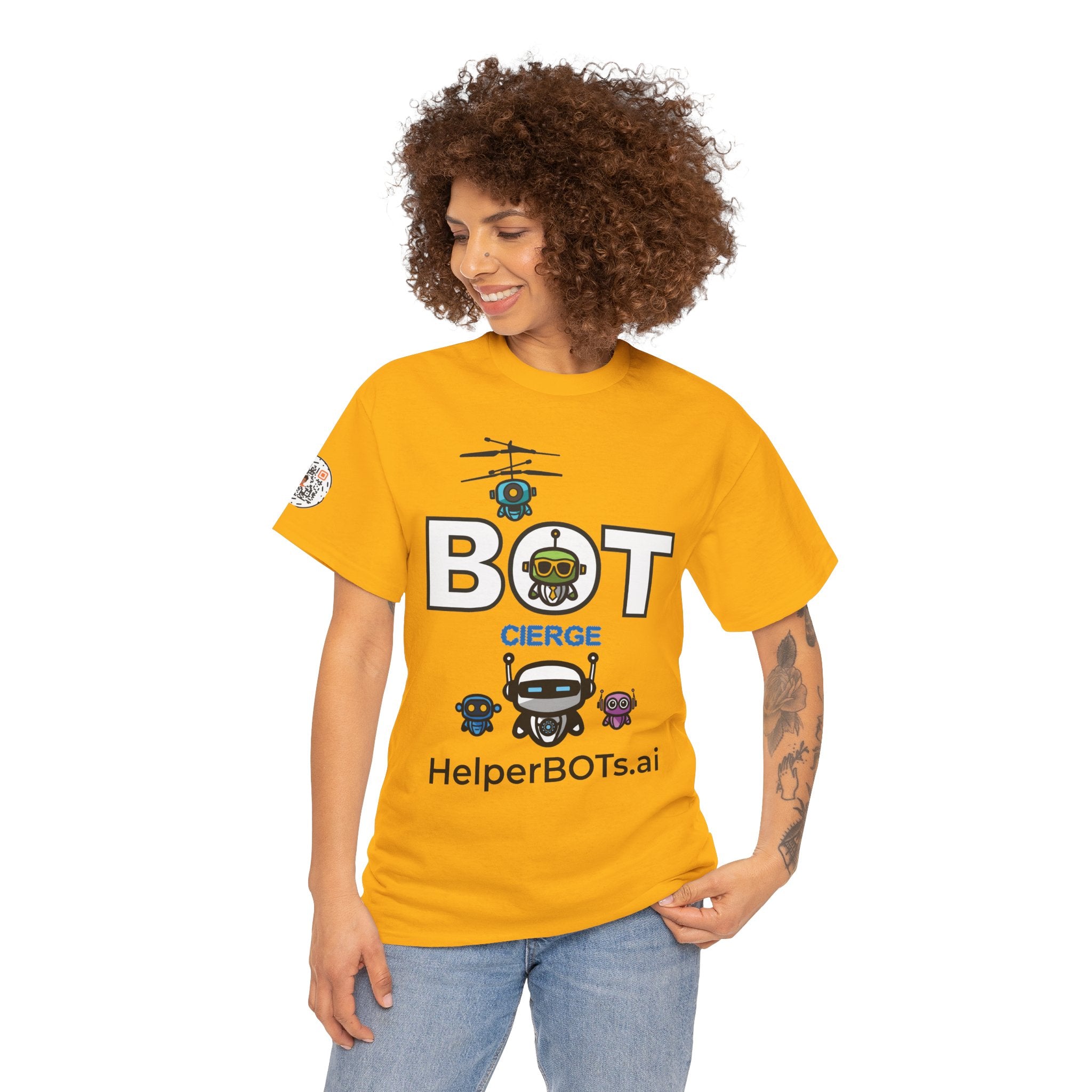 Unisex Logo Heavy Cotton Tee (Light Edition with Black Print)