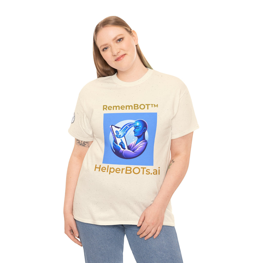 Unisex RememBOT™ Heavy Cotton Tee (Light Edition with Gold Lettering)