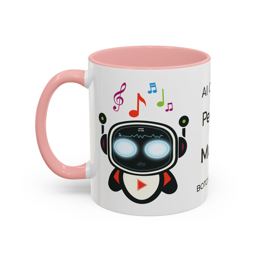 Music BOT Accent Coffee Mug (11, 15oz) (Light Edition with Black Print)