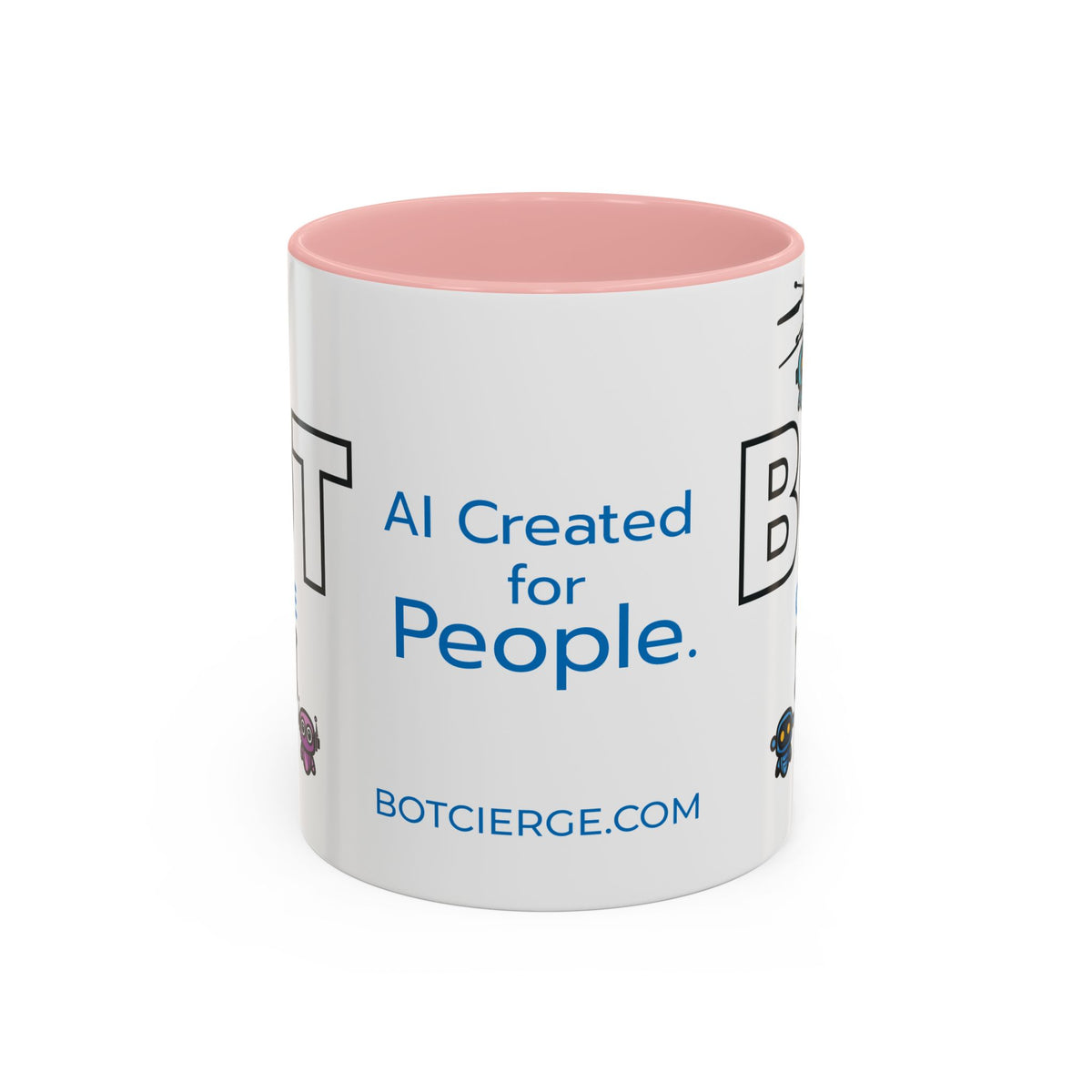 Logo Accent Coffee Mug (11, 15oz) (Dark Edition with Light Blue Print)