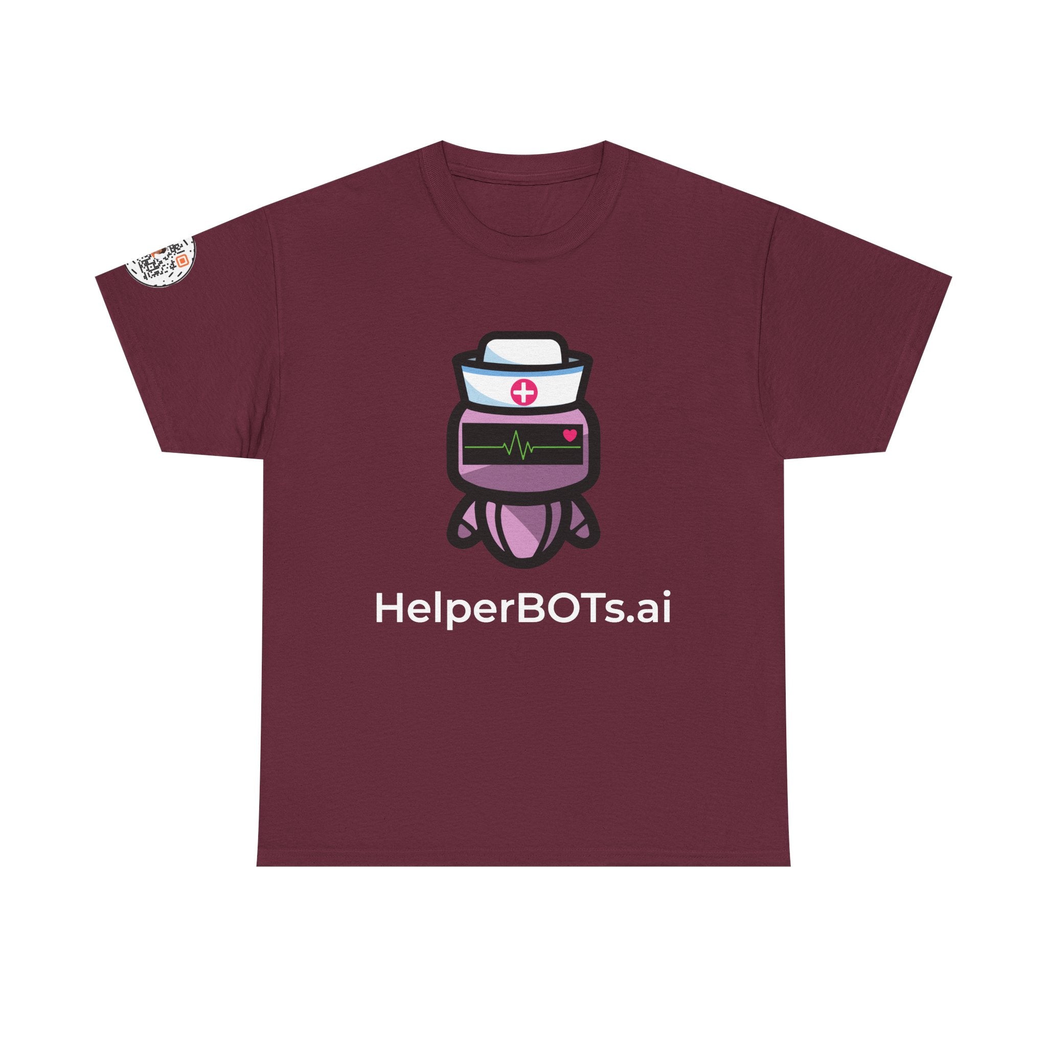 Unisex Healthcare BOT Heavy Cotton Tee (Dark Edition with White Print)