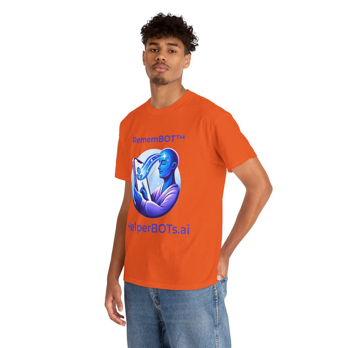 Unisex RememBOT™ Heavy Cotton Tee (Light Edition with Purple Print)
